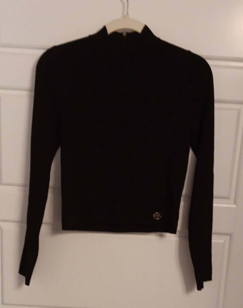 Michael Kors Black Fitted Long Sleeve Turtleneck Sweater